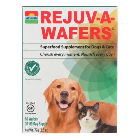 Sun Chlorella Rejuv-A-Wafers Superfood Supplement for Dogs and Cats - 60 Wafers - 1126283