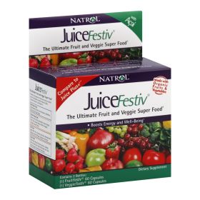 Natrol JuiceFestiv and VeggieFestiv - 2 ct - 60 Caps - 0610915