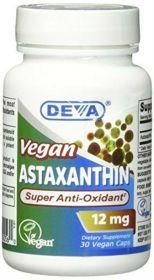 Deva Vegan Vitamins - Astaxantin 12 Mg Vegan - 30 Vegan Capsules - 2030880
