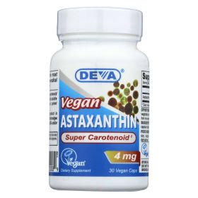 Deva Vegan Vitamins - Astaxanthin Super Antioxidant - 4 mg - 30 Capsules - 0911735