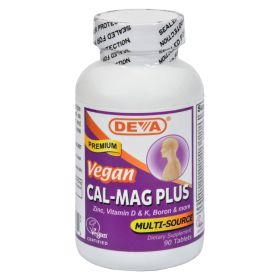 Deva Vegan Vitamins - Cal-Mag Plus - 90 Tablets - 0107144