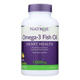 Natrol Omega-3 Fish Oil Lemon - 1000 mg - 150 Softgels - 0344143