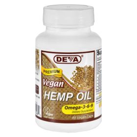 Deva Vegan Vitamins - Hemp Oil - Omega 3 6 9 - Vegan - 90 Vegan Capsules - 1582477