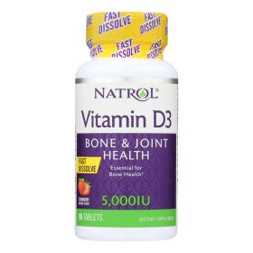 Natrol Vitamin D3 - 5000 IU - Fast Dissolve - 90 Tablets - 1729185