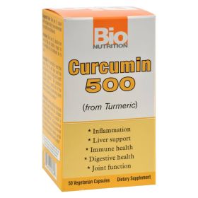 Bio Nutrition - Curcumin 500 - 50 Vegetarian Capsules - 1500933