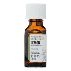 Aura Cacia - Essential Oil - Lemon - 0.5 fl oz - 0620468