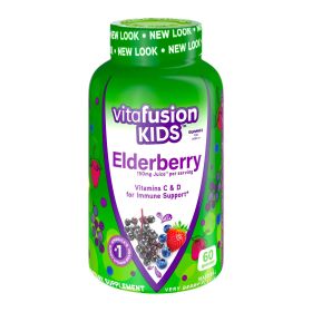 Vitafusion Kids Elderberry Gummy Vitamins;  Immune Support for Kids;  60 Count - Vitafusion