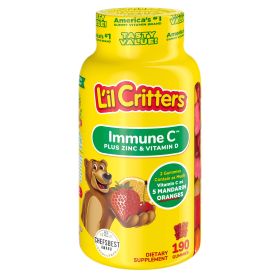 L'il Critters Immune C Kids Gummy Vitamin Supplement;  Fruit Flavored;  190 Count - L'il Critters
