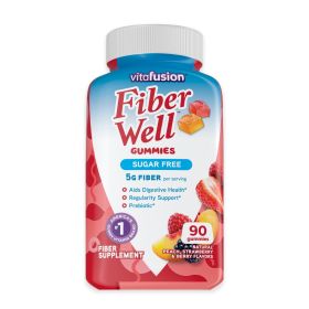 Vitafusion Fiber Well Sugar Free Fiber Supplement Gummies;  Fruit Flavored;  90 Count - Vitafusion