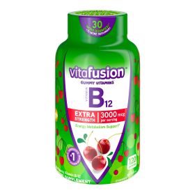 Vitafusion Extra Strength B12 Gummy Vitamins;  Cherry Flavor;  120 Count - Vitafusion