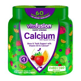 Vitafusion Calcium Gummy Vitamins;  80 Count;  Twin Pack - Vitafusion