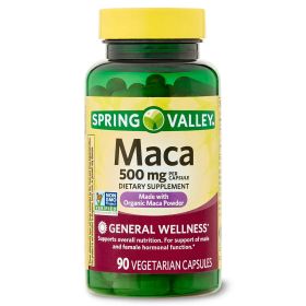 Spring Valley Maca Dietary Supplement;  500 mg;  90 Count - Spring Valley