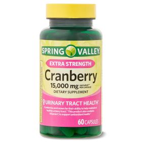 Spring Valley Ultra Triple Strength Cranberry Dietary Supplement;  15; 000 mg;  60 Count - Spring Valley