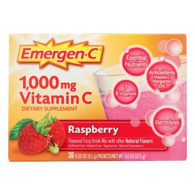 Alacer - Emergen-C Vitamin C Fizzy Drink Mix Raspberry - 1000 mg - 30 Packets - 350975