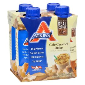 Atkins Advantage RTD Shake Cafe Caramel - 11 fl oz Each / Pack of 4 - 0457887