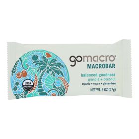 GoMacro Organic Macrobar - Granola with Coconut - 2 oz Bars - Case of 12 - 1622448