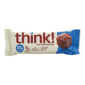 Think Products Thin Bar - Brownie Crunch - Case of 10 - 2.1 oz - 269894