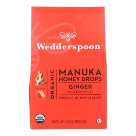 Wedderspoon Drops - Organic - Manuka - 15+ - Ginger - 4 oz - 1835396