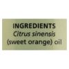 Aura Cacia - Essential Oil - Brightening Sweet Orange - 2 oz - 0714865